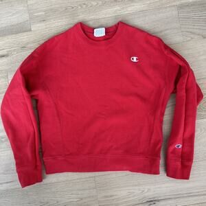 Vintage CHAMPION Reverse Weave Heavyweight Red Sweatshirt Adult Size Medium